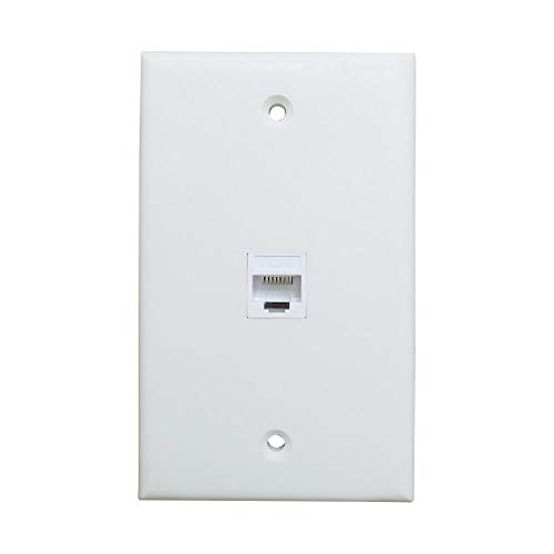CAT6 Ethernet Wall Plate - White