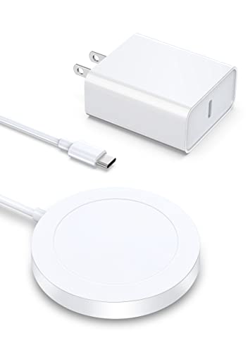 Magnet Charging Pad for iPhone 14/13/12 - Mag-Safe Charger for AirPods with 20W PD Adapter