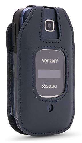 BELTRON Leather Fitted Case for Kyocera Cadence 4G LTE S2720 Verizon Flip Phone - Blue