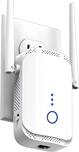  1200Mbps WiFi Range Extender Signal Booster, Covers up to  3500Sq. ft and 35 Devices, 2.4 & 5GHz Dual Band WiFi Repeater with  Ethernet/LAN Port