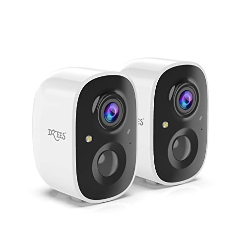 Dzees Outdoor Camera Wireless - Home Security System with Siren Alarm & Spotlight