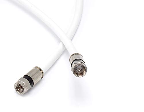 White RG6 Coaxial Cable - 30 Feet