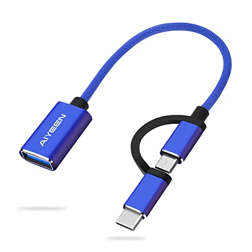 AIYEEN 2-in-1 USB C/Micro to USB Adapter