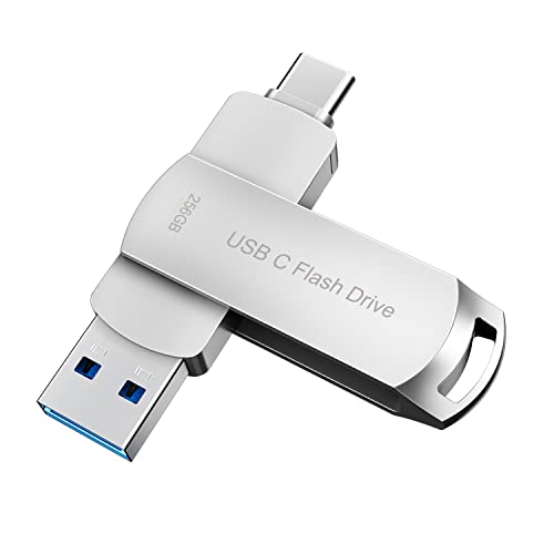 DEZOBYTE USB Flash Drive 256GB USB C Thumb Drive