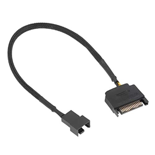 SATA 15 Pin to 1/2 Cooling Fan Interface Extension Cable
