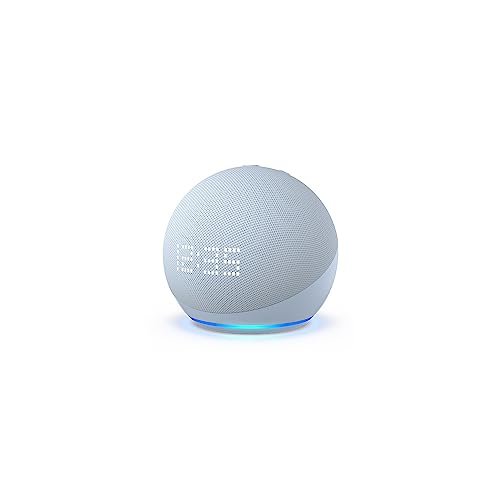 Echo Dot (5th Gen) with Clock and Alexa - Cloud Blue