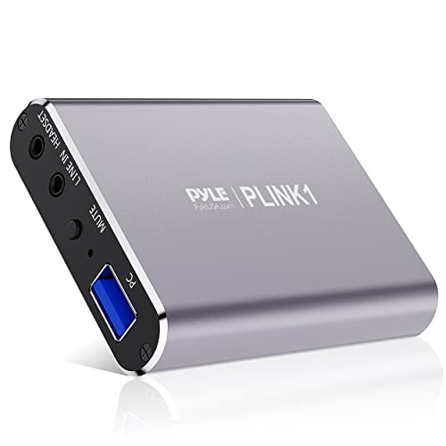 Pyle Capture Card - Full HD 1080p 4K HDMI-to-USB Audio-Video