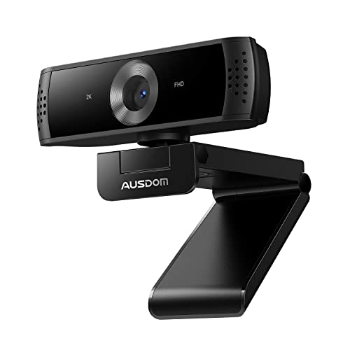 AUSDOM 2K Webcam with Microphone