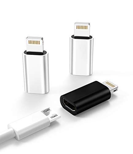 3-Pack Micro USB to Lightning Adapter