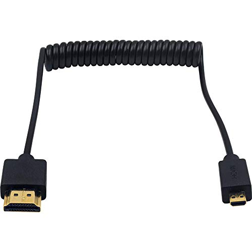 Micro HDMI to HDMI Coiled Cable