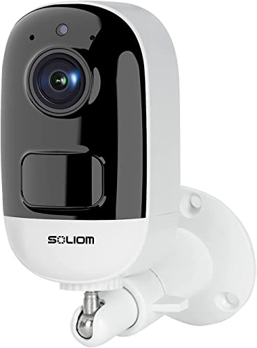 SOLIOM Wireless Outdoor Security Camera with Long Battery Life and 1080P HD Video