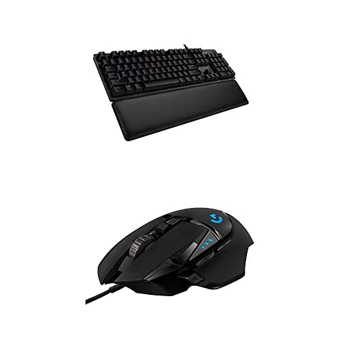 Logitech G513 Carbon Mechanical Gaming Keyboard with GX Brown Switches & G502 Hero High Performance Gaming Mouse