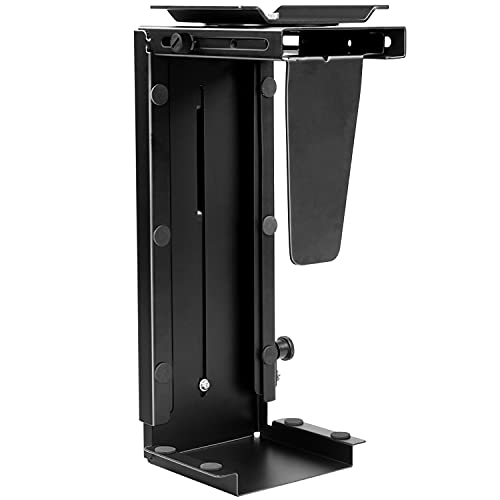 Adjustable CPU Holder Under Desk Mount - Heavy Duty Computer Tower Holder with 360° Swivel by HUANUO