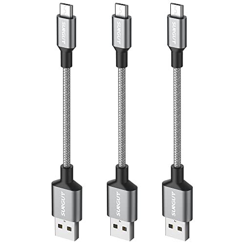 SUNGUY Short 6-inch Micro USB Cables
