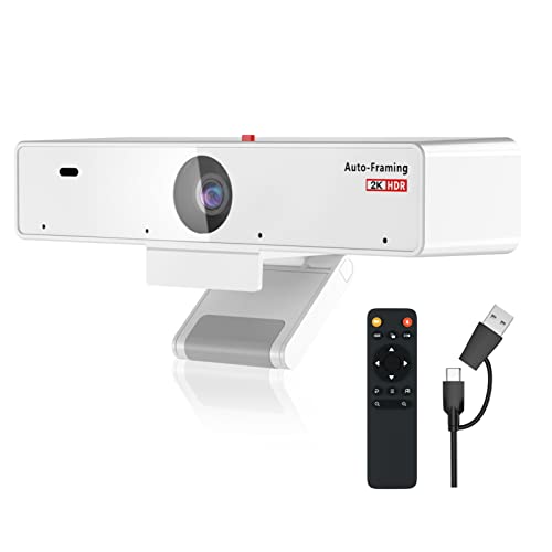 NUROUM 2K Webcam - Premium Starvis CMOS Sensor, Auto-Framing, 5X Zoom, AI Noise Cancellation