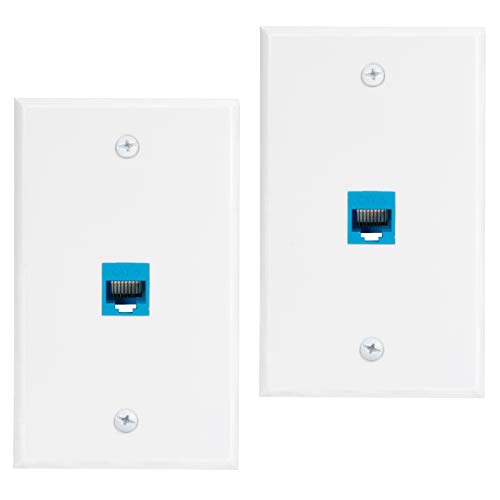 Cat6 Ethernet Wall Plate Outlet 2-Pack