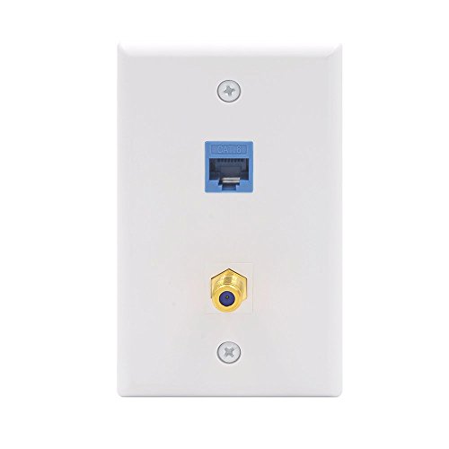 VCE Ethernet Coax Wall Plate - Affordable and Reliable Cable Organizer