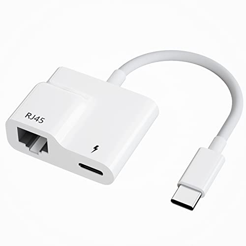 USB C to Ethernet Adapter with 60W PD Type-C Charge Port
