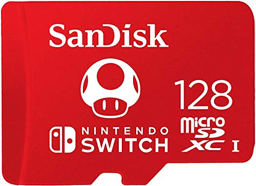 (1 Pack) SanDisk 128GB MicroSD Nintendo Switch Memory Card Bundle