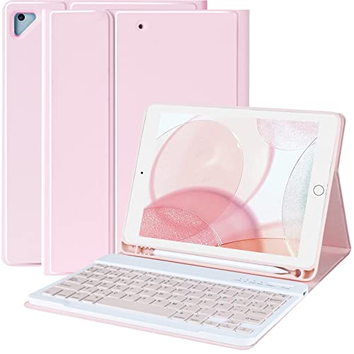 MORECOO Keyboard Case for iPad 9.7 2018 - Pro 9.7 inch Keyboard - Pink