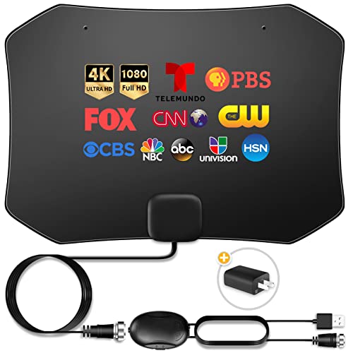 Indoor Amplified TV Antenna with Long Range Reception