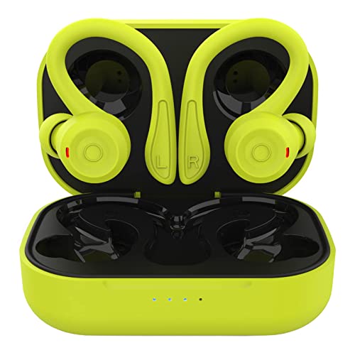 Green Over Ear Wireless Earbuds with Earhooks