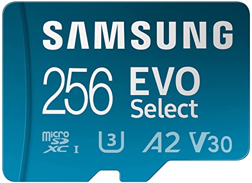 Samsung EVO Select Micro SD Memory Card, 256GB