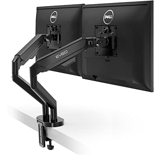 EVEO Dual Monitor Stand - Adjustable Height Gas Spring Monitor Stand