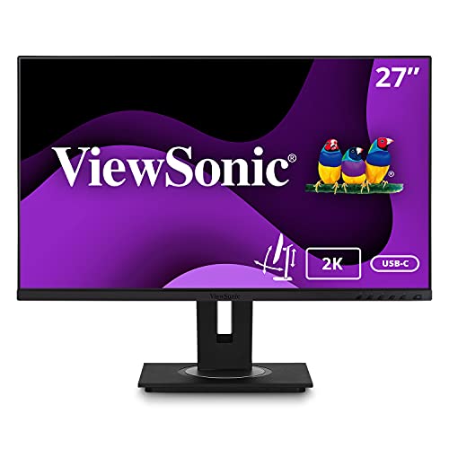 ViewSonic VG2755-2K 27-inch QHD Monitor with USB-C and Ergonomic Stand