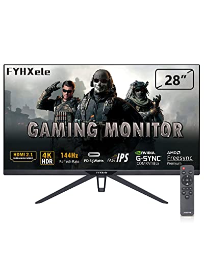 FYHXele Gaming Monitor, 4K Monitor 144Hz 28"
