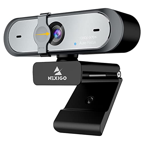 NexiGo N660P Webcam with 1080p 60FPS, Autofocus, Dual Microphone & Privacy Cover