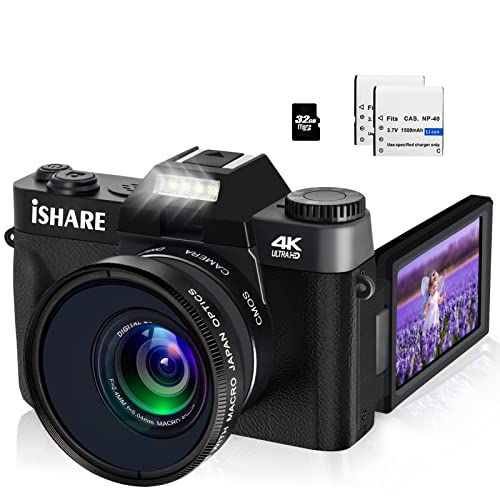 ISHARE 4K Digital Camera for Photography