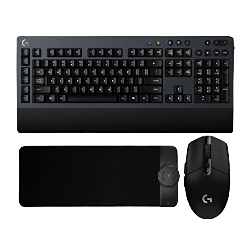 Logitech G613 Gaming Bundle: Wireless Keyboard, Mouse, and Charging Pad
