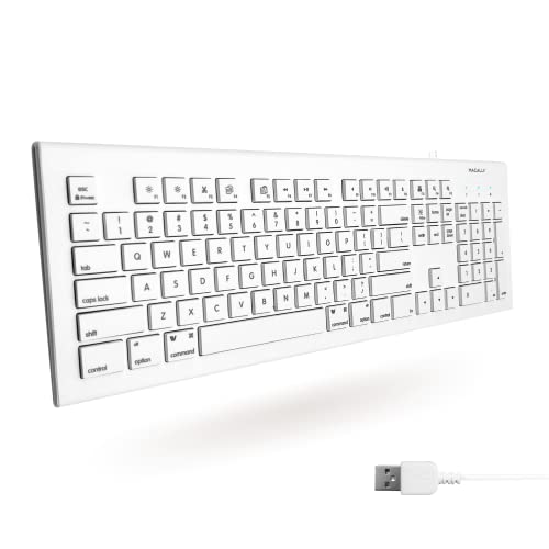Affordable Full-Size USB Wired Keyboard for Mac and PC