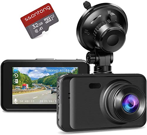 FHD 1080P Dash Cam Front with 32G SD Card