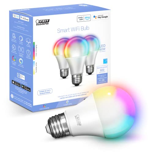 Feit Electric Smart Light Bulbs with RGB Color Changing and Tunable White