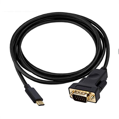 USB-C to VGA Adapter Cable - CableDeconn Thunderbolt 3 Type C Converter