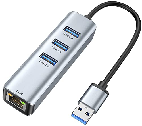 ABLEWE 3-Port USB 3.0 Hub with Ethernet Adapter