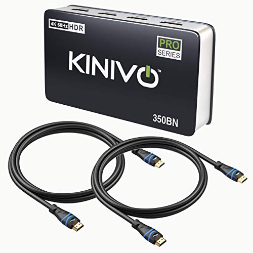 Kinivo 350BN 4K HDMI Switch with BlueRigger 4K HDMI Cable