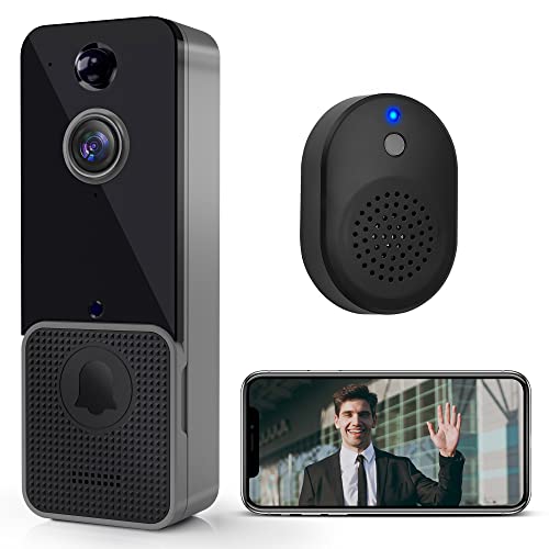 JOCIRUS Wireless Doorbell Camera with PIR Detection and HD Night Vision