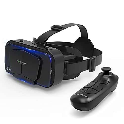 VR Headset with Remote Control, Compatible iPhone & Android Phones