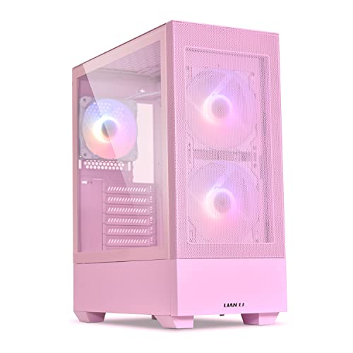 Pink Mid-Tower Chassis with RGB Fans and Great Airflow