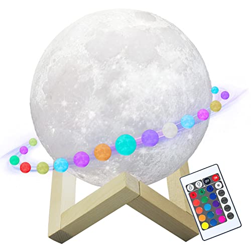 Moon Lamp with 16 Colors LED Touch Control