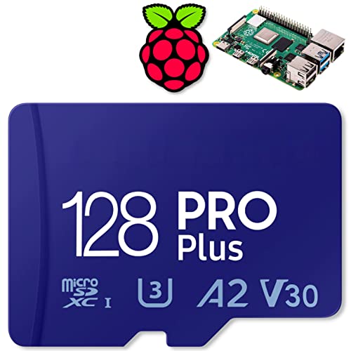 STEGADYAMER 128GB Raspberry Pi Preloaded Pro Plus Micro SD Card