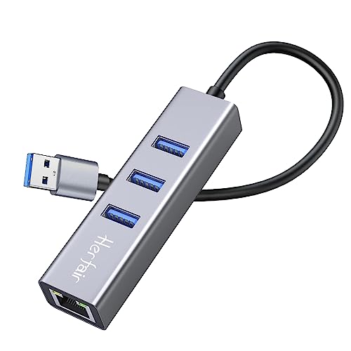 USB to Ethernet Adapter with USB 3.0 Hub