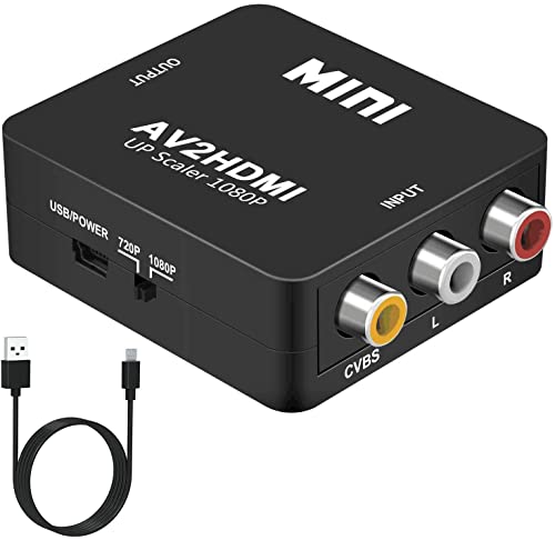 Mini RCA Composite AV to HDMI Converter Adapter