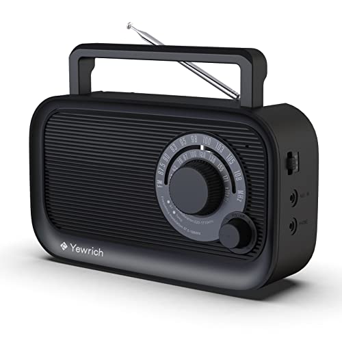 Portable AM FM Radio with Bluetooth Speaker