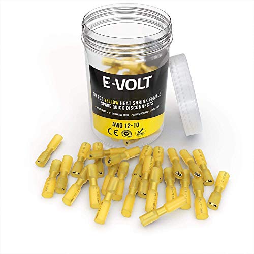E-VOLT Female Spade Crimp Connectors - Durable and Efficient Electrical Connectors