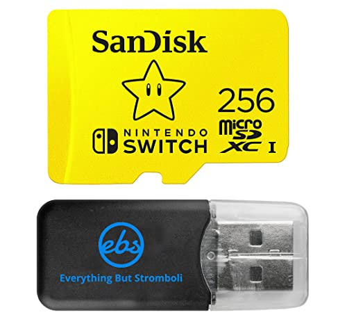 SanDisk Nintendo Switch MicroSD Card 256GB Memory Card Bundle