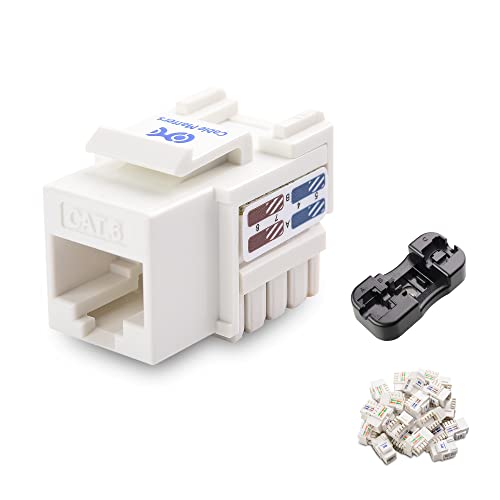 Cable Matters 25-Pack RJ45 Keystone Jack in White